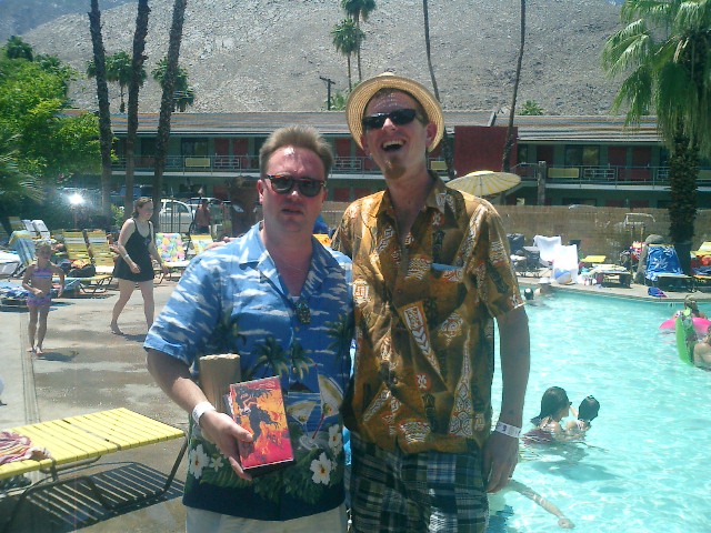 Will with pal Brian of the Fisherman Trio, NY's swingin' exotica band,
at the Caliente Tropics for Tiki Oasis IV