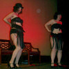 Guerilla burlesque troupe Diamond Daggers and Gorilla X dazzle the crowd before a screening of Night of the Bloody Apes, 5/11/0